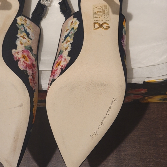 DOLCE&GABBANA FLORAL SLINGBACK HEELS (FLORAL PRINT) - Picture 8 of 10